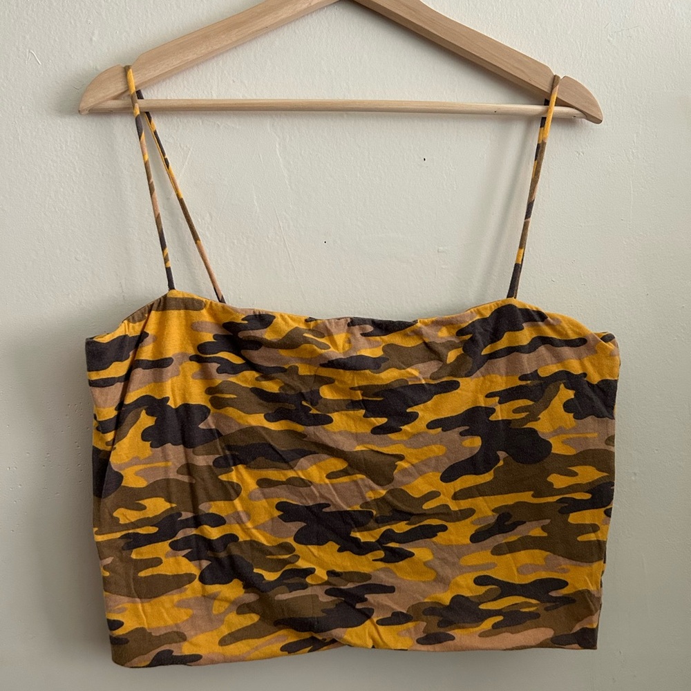 Camouflage Spaghetti Strap Top